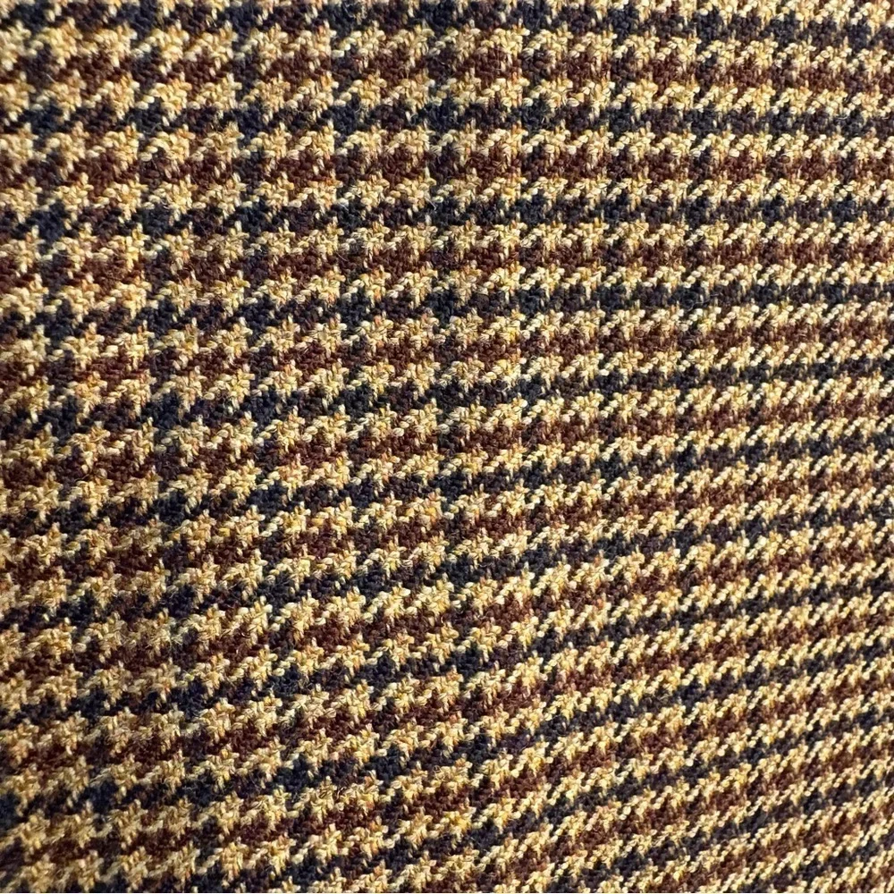Stanley Blacker Sport Coat Blazer Men’s 39S Tan Brown Tweed Houndstooth Jacket